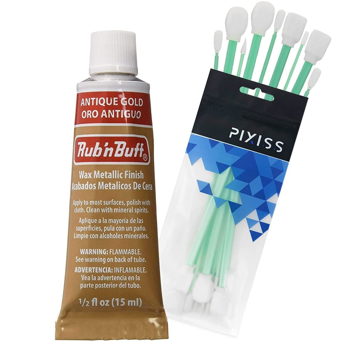 Rub n Buff Wax Metallic Antique Gold, Rub and Buff Finish, 0.5Fluid Ounce, Pi…