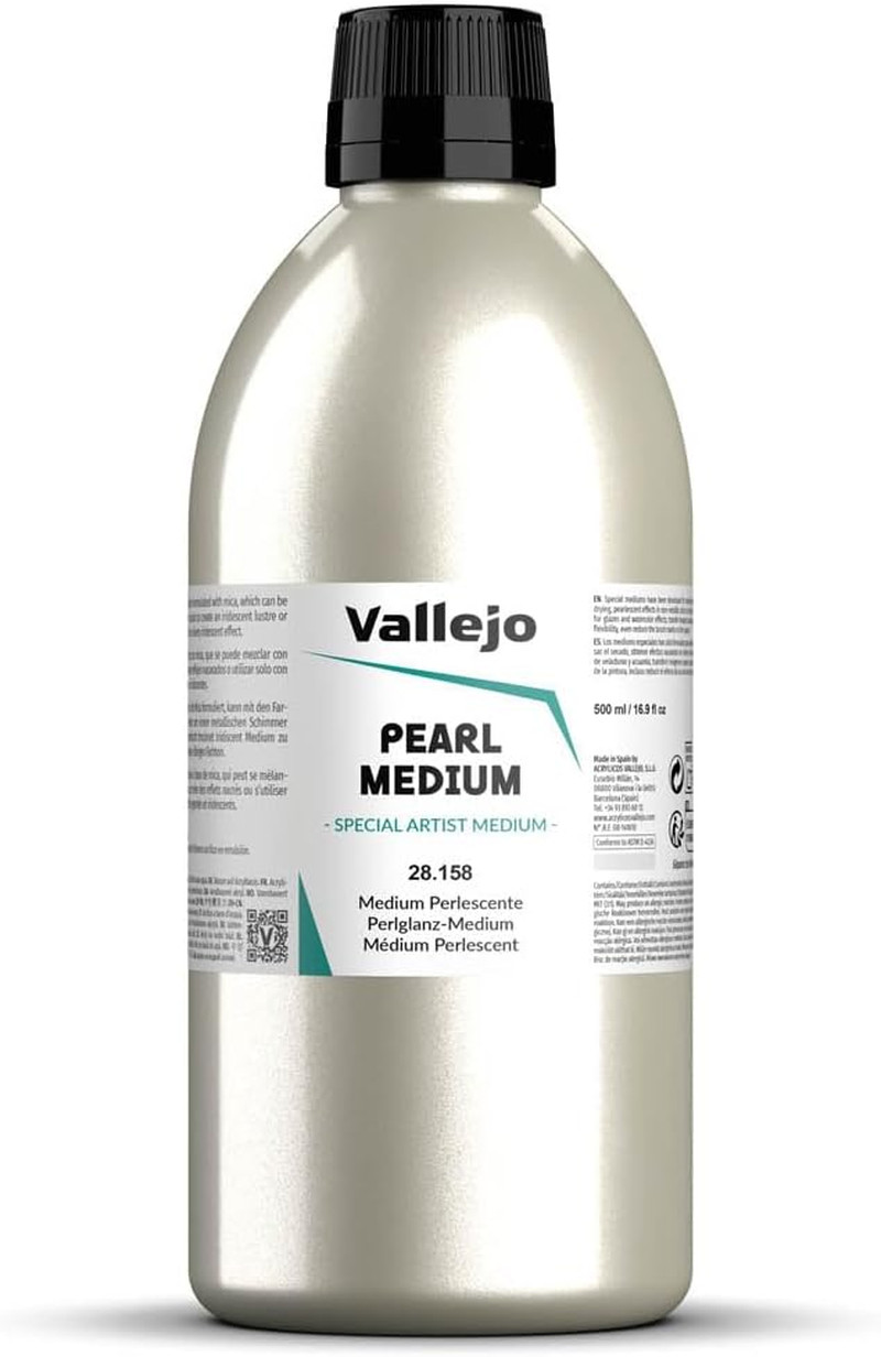Vallejo : Acrylic Pearlescent Iridescent Medium : 500Ml