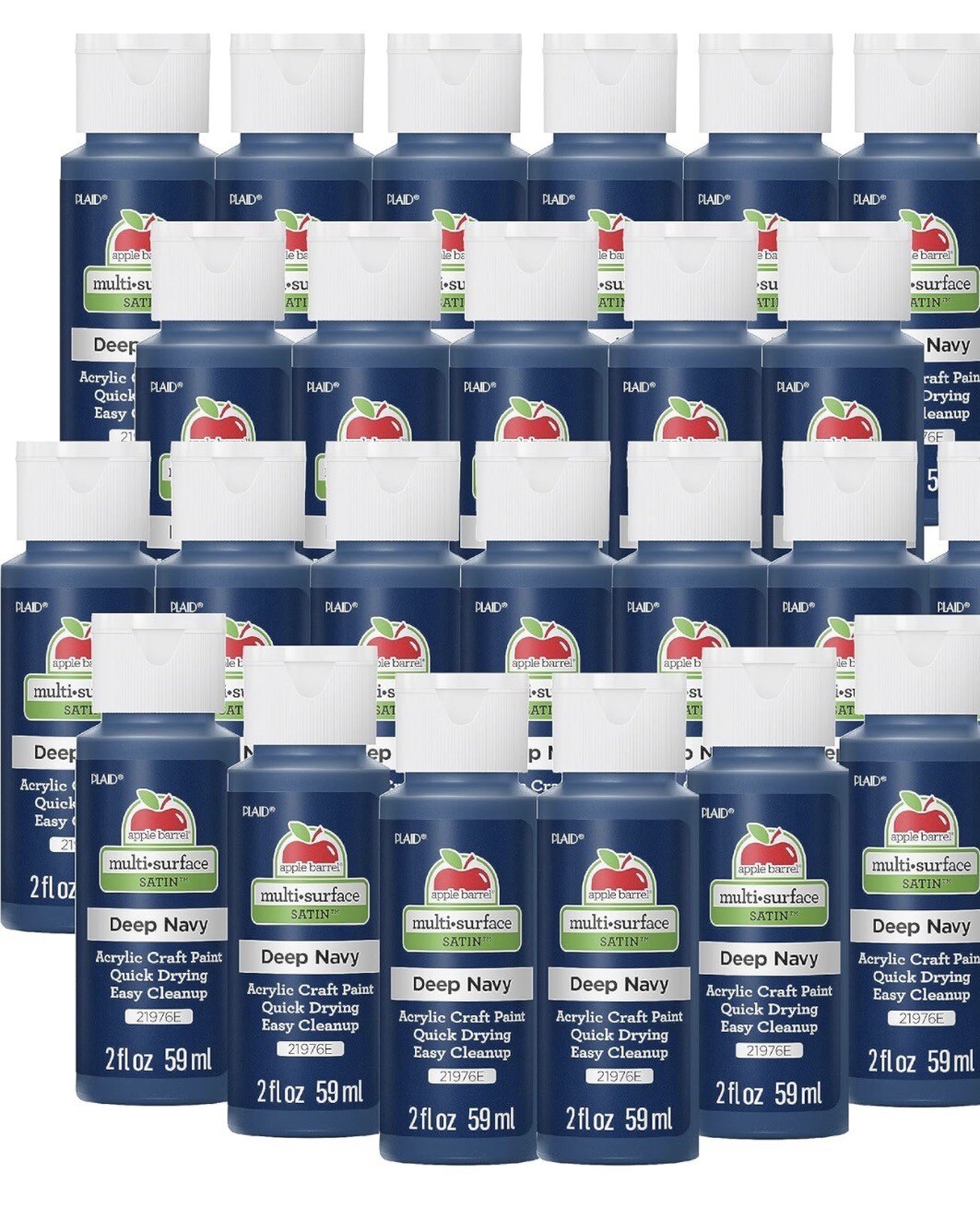 Lot 23 Apple Barrel Acrylic Paint, Multi Surface Satin Finish, 2 fl oz Deep Navy