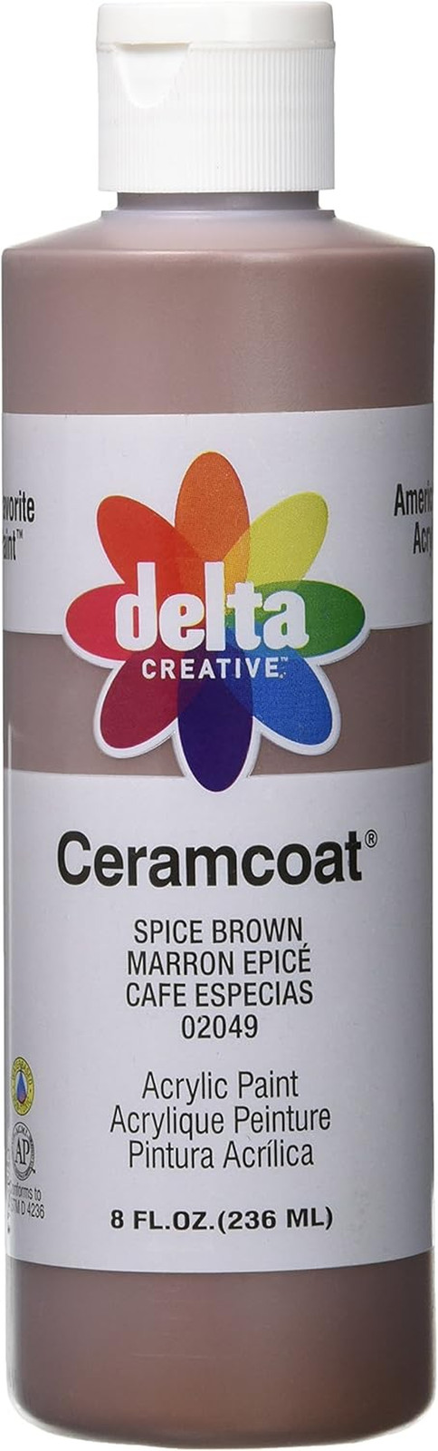 Ceramcoat Acrylic Paint in Assorted Colors (8 Oz), 020498, Spice Brown