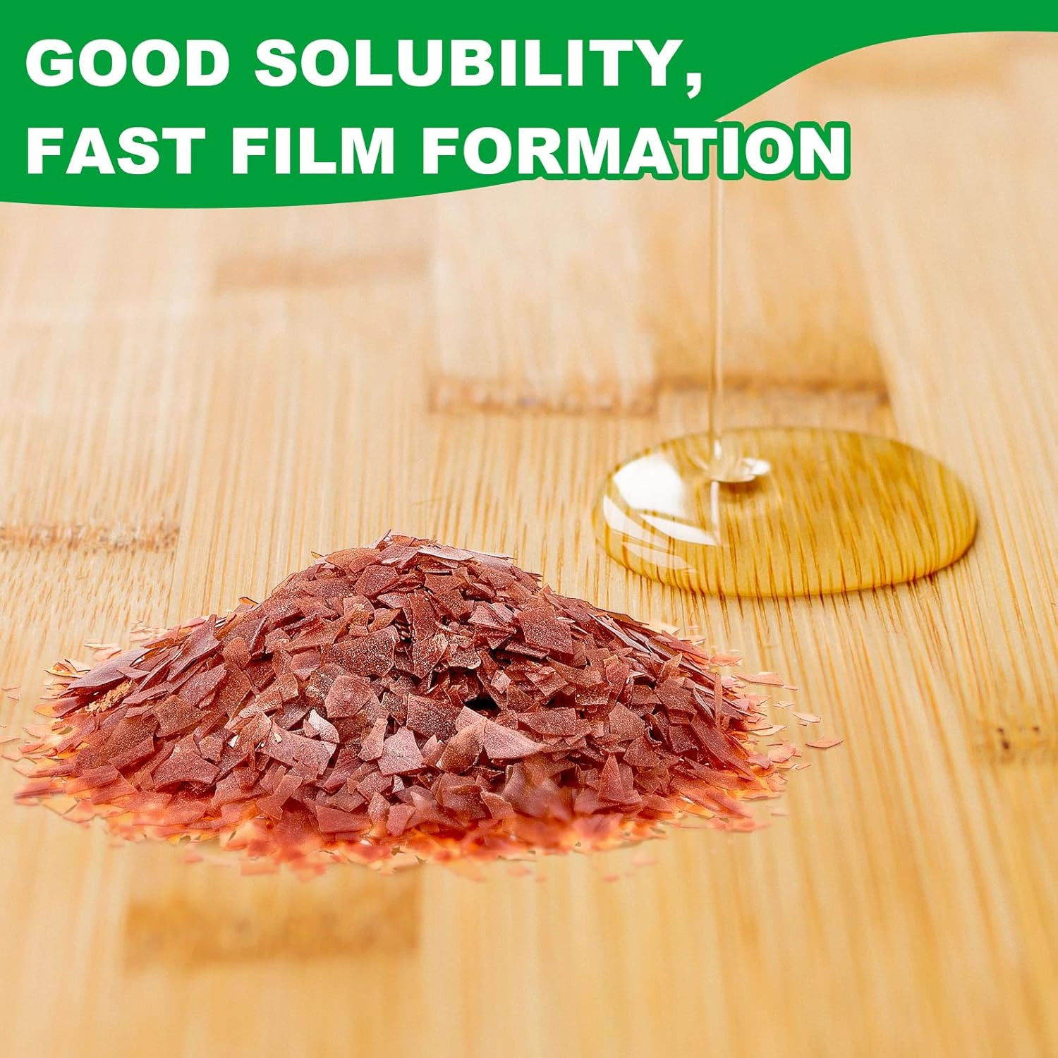 1.1 Lb/ 17.6 Oz Brown Shellac Flakes Shellac Finish for Home Wood Craft Decorati