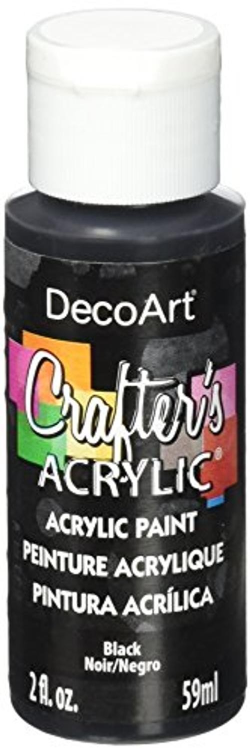 Crafter’s Acrylic Paint, 2-Ounce 2 Fl Oz (Pack of 1) Black