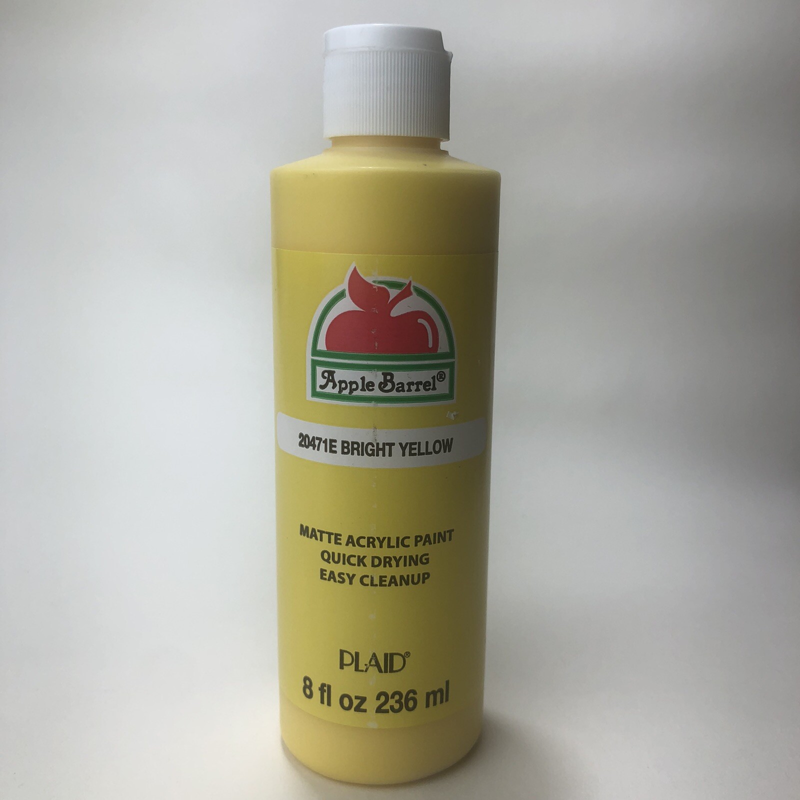 PLAID 20471E Bright Yellow APPLE BARREL Acrylic Matte Paint 8OZ