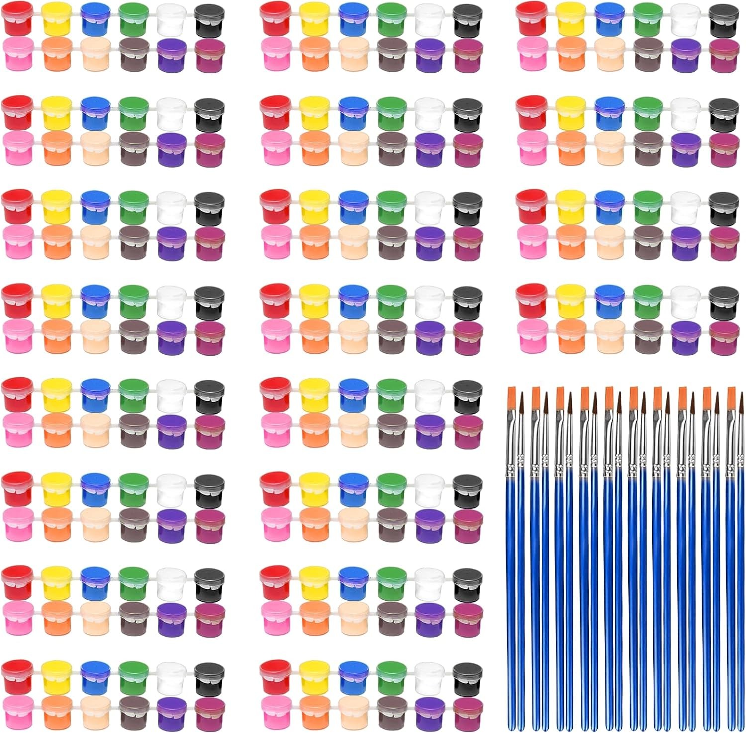 280 Pcs Washable Acrylic Paint for Kids Arts and Crafts, 20 Gouache Watercolor P