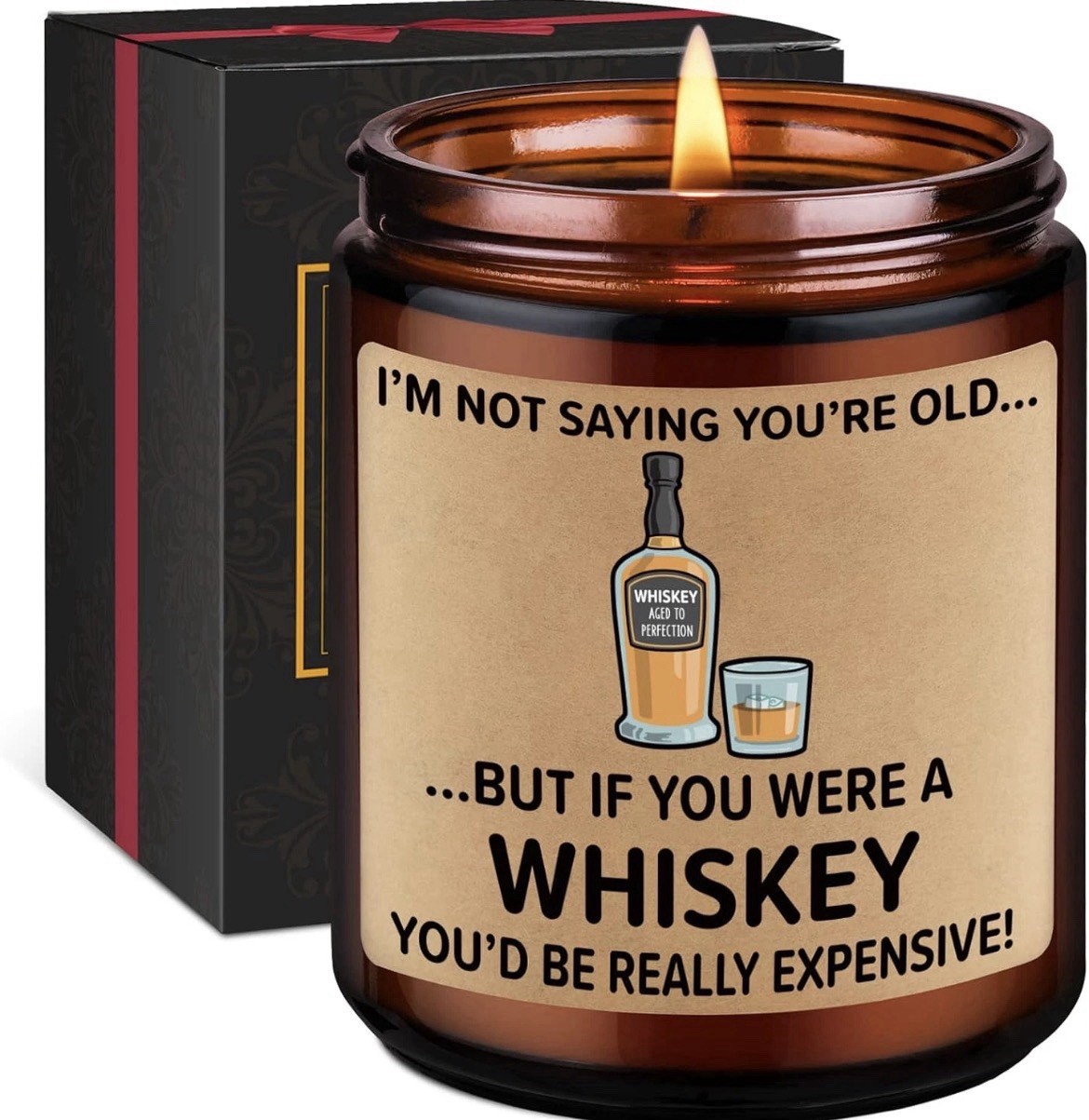 Whiskey & Cedarwood 100% Natural Soy Wax Candle – NIB, NEW
