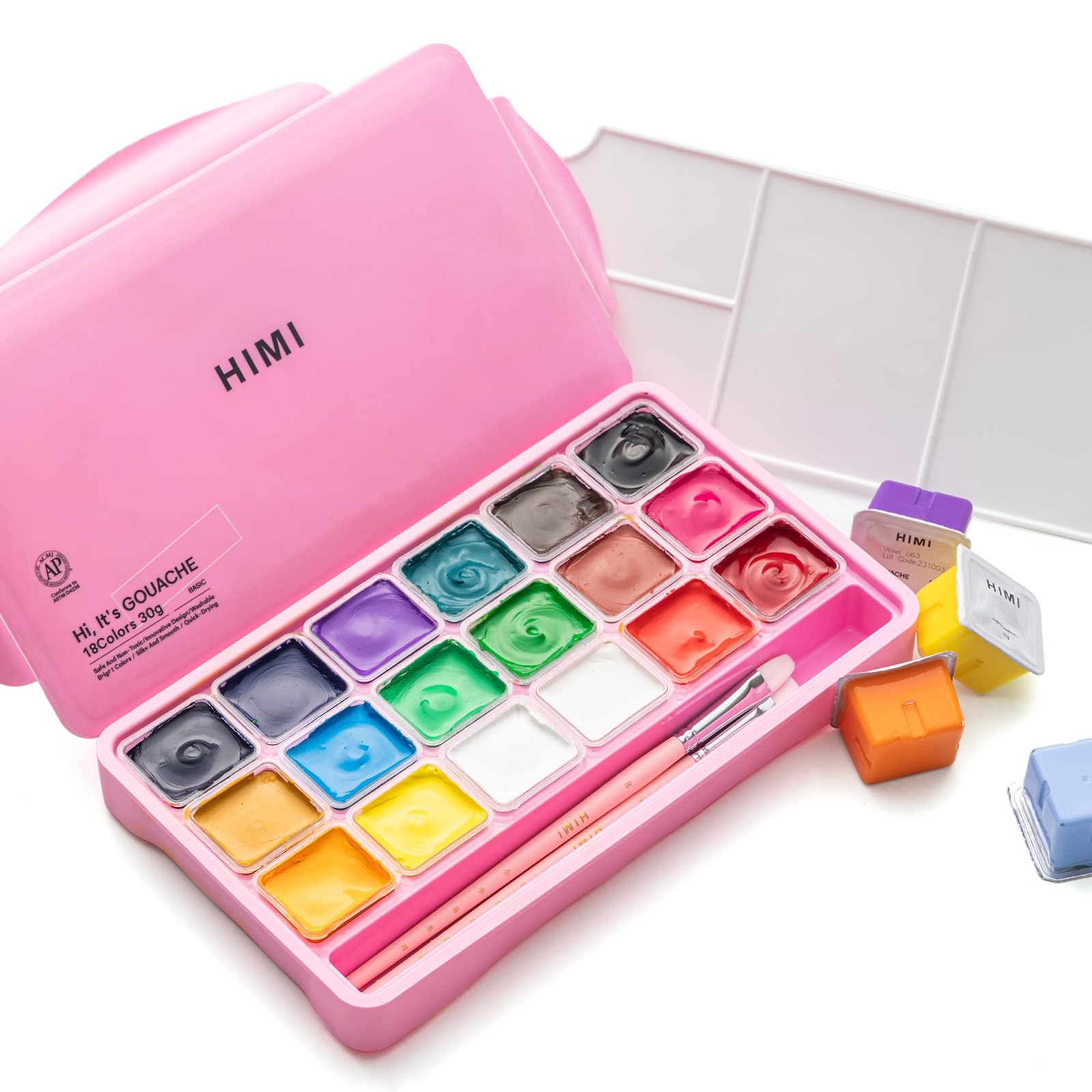 Gouache Paints Set, 18 Colors, 30g, jelly gouache paint set, Non Toxic Paint …