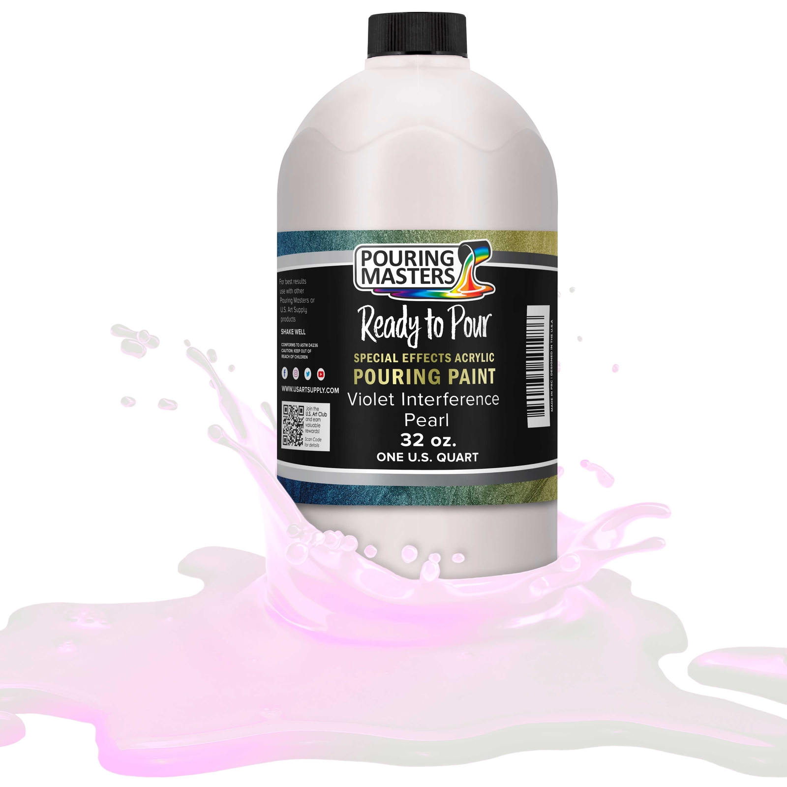 Violet Interference Pearl Special Effects Pouring Paint – Quart Bottle